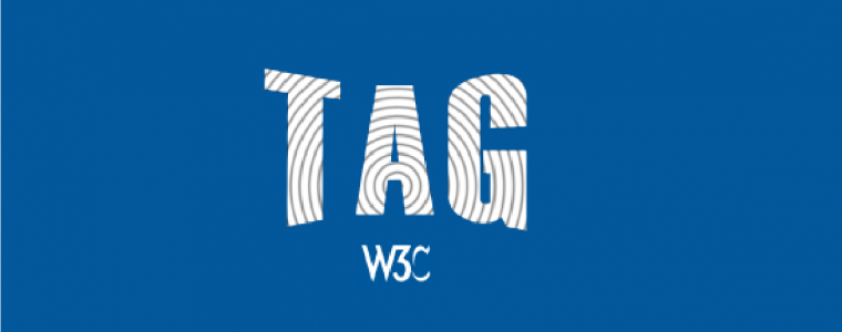 Imagem com fundo azul e escrita "TAG"